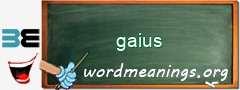 WordMeaning blackboard for gaius